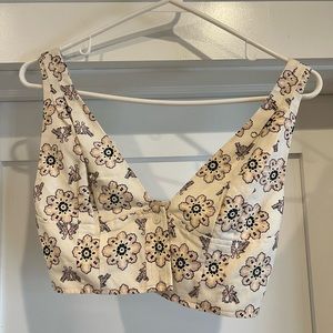 A.L.C. Jolie Floral Linen Bralette